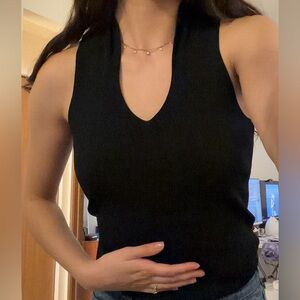 White House Black Market Classic Black Blouse